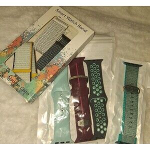 Smart watch band compatible w all apple watches lot of 7